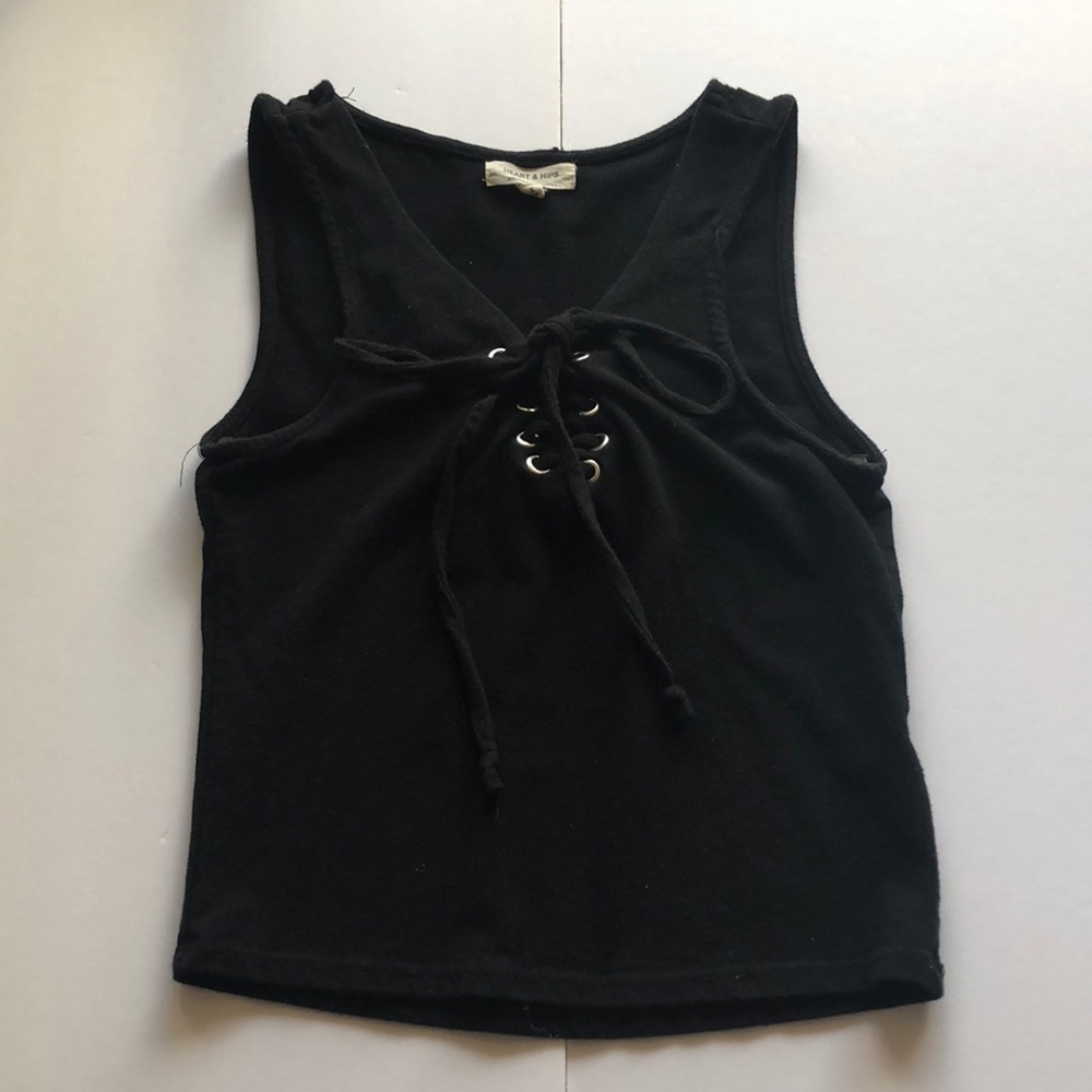 black tie crop top